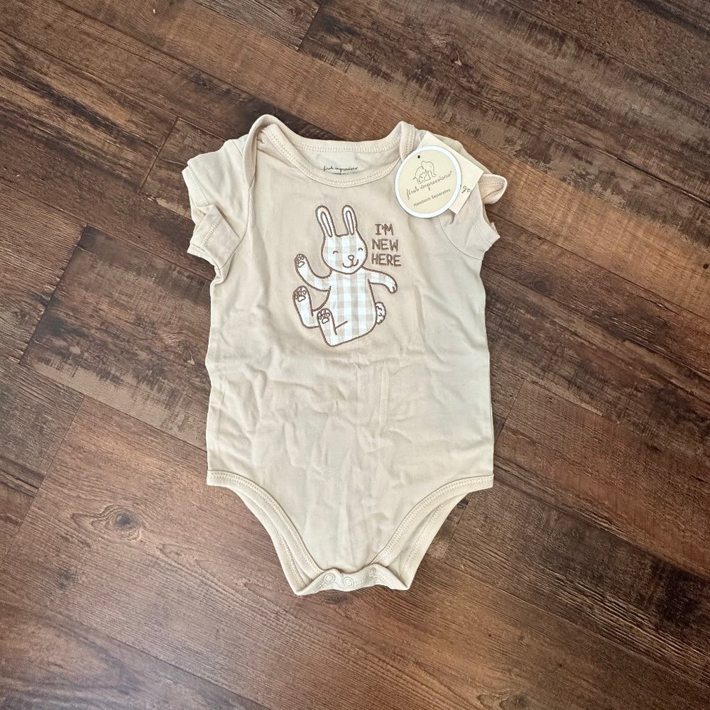 NWT First Impressions 6-9M Onesie